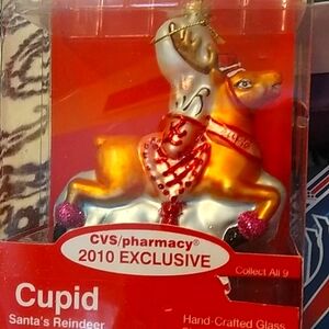 Glass Reindeer Ornament